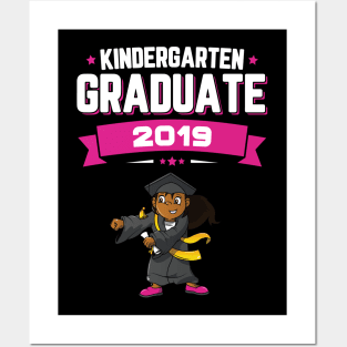 Flossing Kindergarten Graduate Class Of 2019 Girls Posters and Art